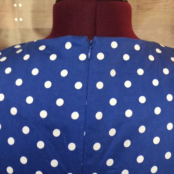 Liz Claiborne blue polka dot dress - Picture 5 of 12